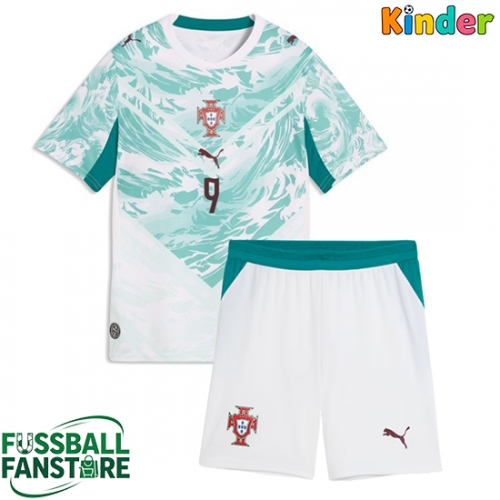Portugal Goncalo Ramos #9 Replik Auswärtstrikot Kinder WM 2026 Kurzarm (+ Kurze Hosen)